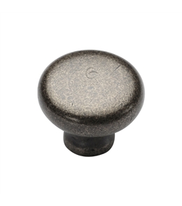 Rustic Pewter Round Cabinet Knob