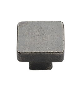 Rustic Pewter Square Cabinet Knob