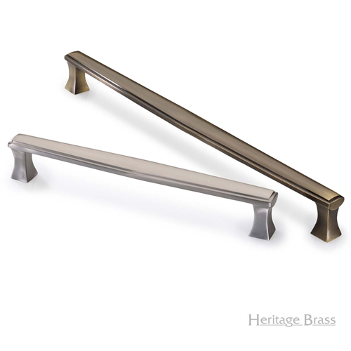 Deco Door Pull Handle in Antique Brass