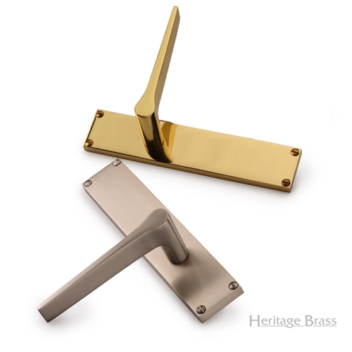 Gio Door Handle on 200mm Plate in Matt Bronze