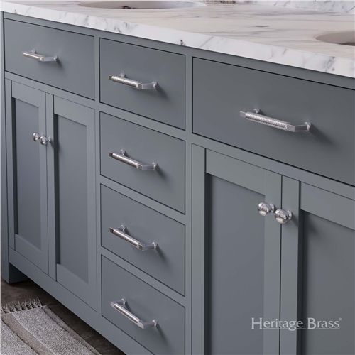 Hammered Bauhaus Cabinet Pull in Unlacquered Brass