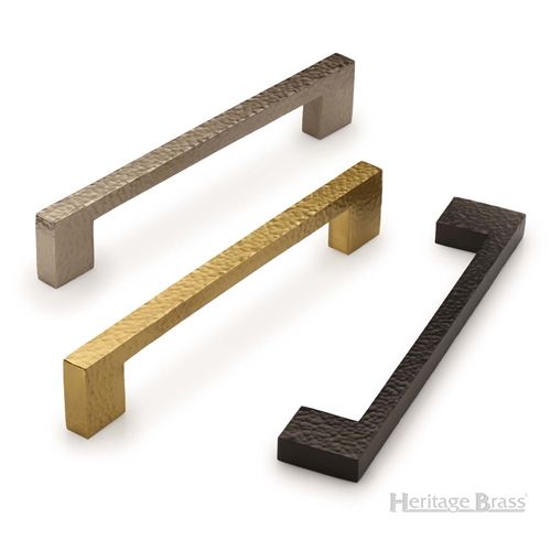 Metro Cabinet Pull Hammered Design in Polished Chrome