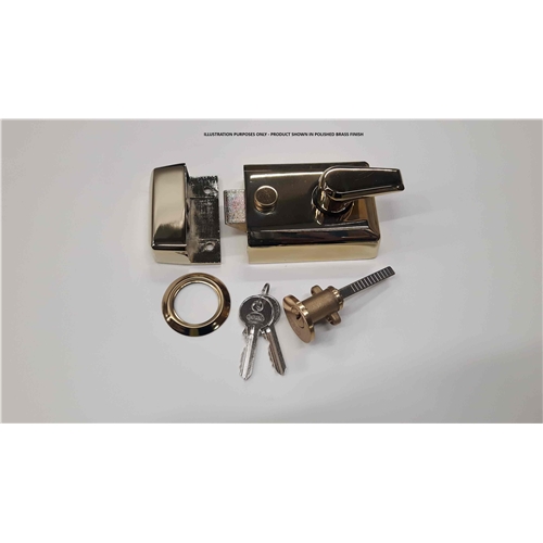 60mm Standard Nightlatch NL3060 in Polished Chrome
