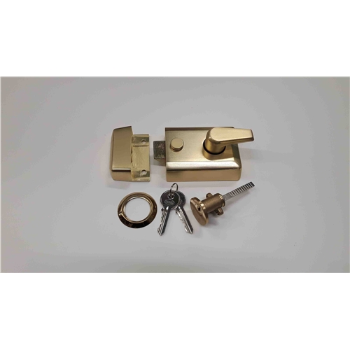 60mm Standard Nightlatch NL3060 in Satin Brass