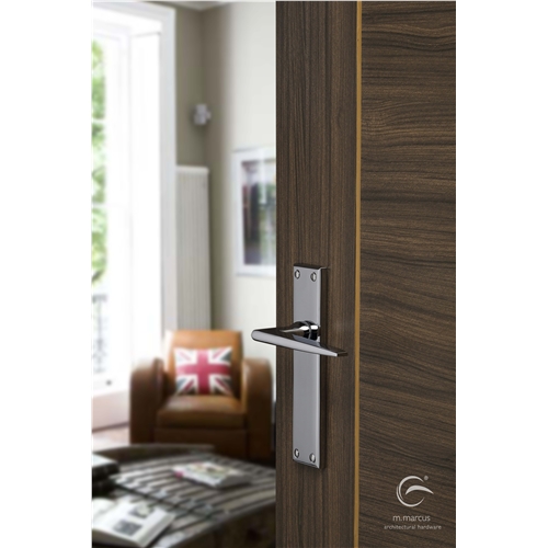 Swift Door Handle on Plate in Apollo Finish