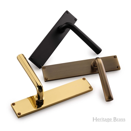 Octave Door Handle on 200mm Plate in Polished Chrome