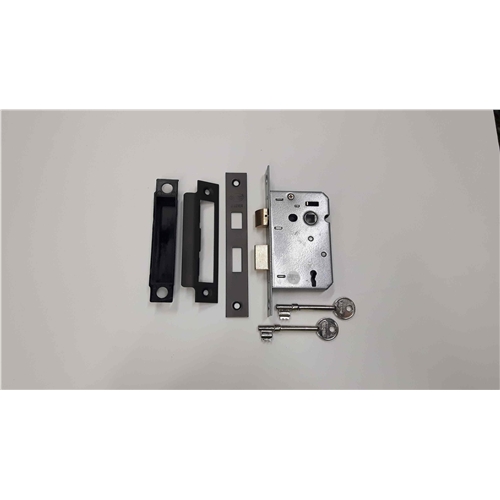 York 3 Lever Sash Lock 2 1/2" in Matt Bronze