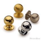 Ball Cabinet Knob Hammered Design in Polished Chrome