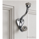 Ceramic Hat & Coat Hook in Polished Brass