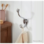 Ceramic Hat & Coat Hook in Polished Brass