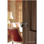 Chelsea Door Knob on Rose in Satin Brass