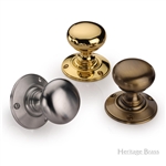 Chester  Mortice Knob on Rose in Satin Nickel