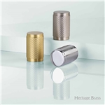 Cylindric Knurled Cabinet Knob in Polished Chrome