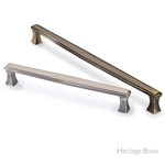 Deco Door Pull Handle in Antique Brass