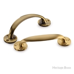 Door Pull Handle in Satin Brass