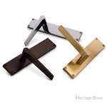 Gio Door Handle on 200mm Plate in Matt Bronze
