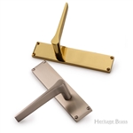 Gio Door Handle on 200mm Plate in Matt Bronze