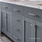 Hammered Bauhaus Cabinet Pull in Unlacquered Brass