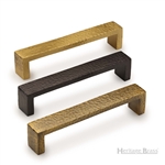 Hammered Wide Metro Cabinet Pull Handle in Polished Chrome
