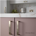 Hammered Wide Metro Cabinet Pull Handle in Polished Chrome