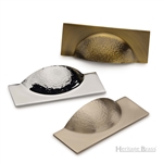 Hampshire Drawer Cup Pull Hammered Design in Matt Bronze