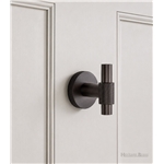 Heritage Brass Knurled Bar Hook in Satin Chrome