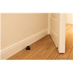Heritage Brass Round Shielded Magnetic Door Stop in Satin Chrome