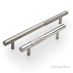 Knurled Bar Door Pull Handle in Matt Bronze
