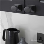 Knurled Disc Cabinet Knob with Square Backplate in Satin Brass