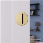 Round Half Moon Flush Pull in Polished Brass