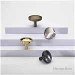 Round Hammered Cabinet Knob in Polished Nickel Finish