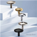 Round Hammered Cabinet Knob in Polished Nickel Finish
