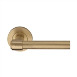 Heritage Brass Linear Fountain Lever on Rose in Satin Brass