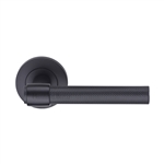 Heritage Brass Knurled Fountain Lever on Rose in Matt Black