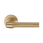 Heritage Brass Knurled Fountain Lever on Rose in Satin Brass