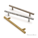T-Bar Cabinet Pull Hammered Design in Matt Bronze