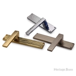 Delta Hammered Door Handle on Plate in Polished Brass