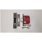 CE York British Standard 5 Lever Deadlock 2 1/2"  in Antique Brass