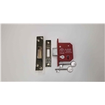 CE York British Standard 5 Lever Deadlock 2 1/2"  in Polished Brass