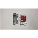 CE York British Standard 5 Lever Deadlock 2 1/2"  in Polished Chrome / Polished Nickel
