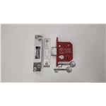 CE York British Standard 5 Lever Deadlock 2 1/2"  in Satin Chrome / Nickel Finish