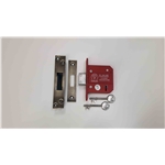 CE York British Standard 5 Lever Deadlock 3" in Antique Brass