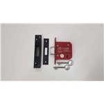 CE York British Standard 5 Lever Deadlock 3" in Matt  Black