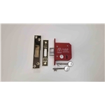 CE York British Standard 5 Lever Deadlock 3" in Polished Brass