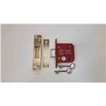 CE York British Standard 5 Lever Deadlock 3" in Satin Brass