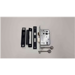 York 3 Lever Sash Lock 2 1/2" in Matt  Black