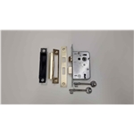 York 3 Lever Sash Lock 2 1/2" in Satin Brass