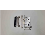 York 3 Lever Sash Lock 2 1/2" in Satin Chrome / Nickel Finish