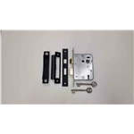 York 3 Lever Sash Lock 3" in Matt  Black