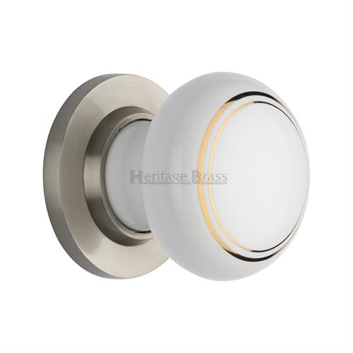 Gold Line Door Knob on Rose